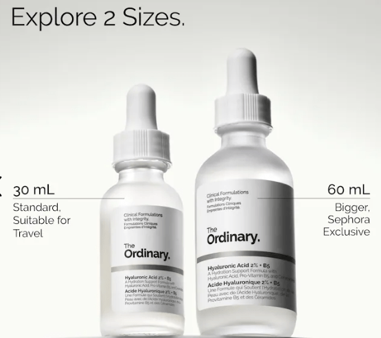 The ordinaru face serum 2 bottle with spec