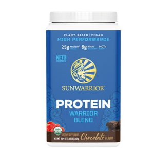 Warrior Blend Chocolate Protein Powder bottle straight