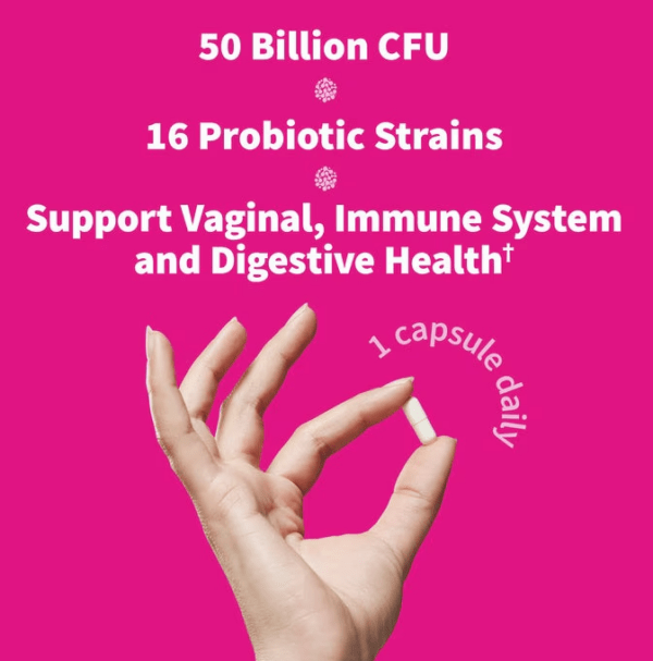 Probiotics Daily Women’s Capsules in hand
