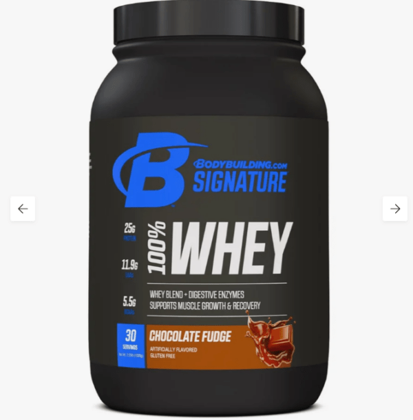 Signature whey protein bottle front