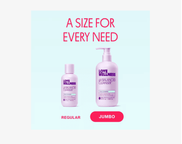 pH Balanced Vulva Cleanser two bottle comparison