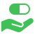 Green supplement on hand